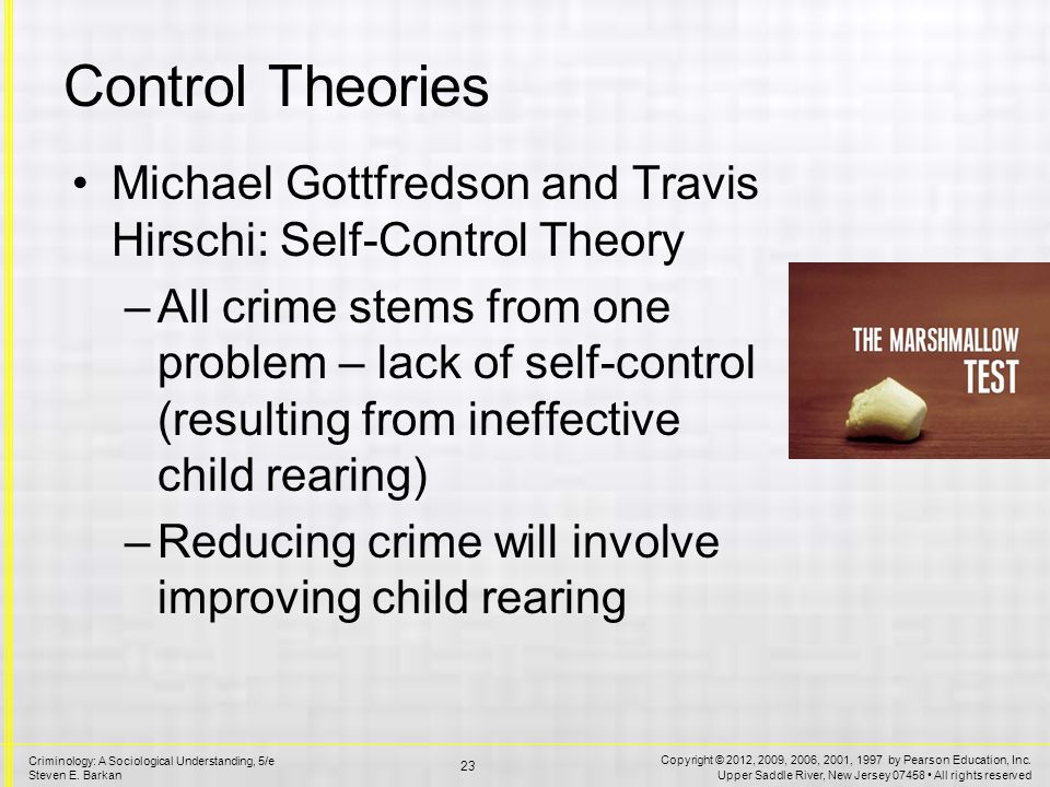 Self-Control Theory and Crime